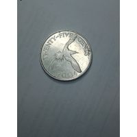 Бермудские острова 25 центов 2004 года .