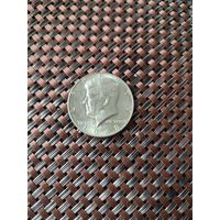 США 50 центов 1968 год серебро.