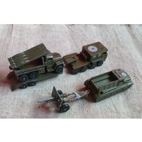Детские литые игрушки СССР серии Военная техника набор из 4 шт.