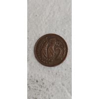 Новая Зеландия 2 цент 1974