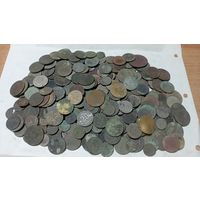 Кучка советских монет 1924-1991 года более 220 штук не чищены