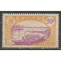 Французский Нигер. Лодка на реке Нигер. 1926г. Mi#59.