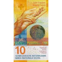 Швейцария 10 франков образца 2016 года UNC p75c