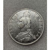 С рубля без мц! 2 флорина 1887 Великобритания - нечастая! крупное серебро