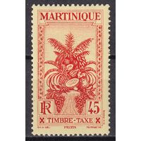 52.FrK. Франция. Колонии. Мартиника. Доплатные марки. Фрукты. 1933 г. 45C.  Mi.#17.
