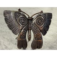 Серебрянное винтажное украшение Бабочка. 800 пр. Распродажа коллекции!!!