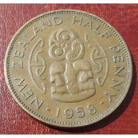 Новая Зеландия. 1\2 пенни 1958