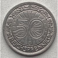 Германия 50 рейхспфеннигов 1928 г. J. Гамбург