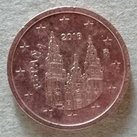 Испания 2 евроцента 2018 год, KM# 1145