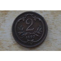 Австрия 2 геллера 1897