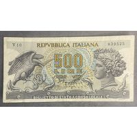 Банкнота Италия 500 лир 1966 год.
