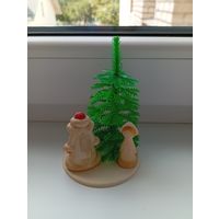 Новогодняя игрушка СССР "Дед Мороз и Снегурочка"