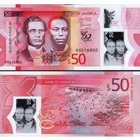 Ямайка 50 долларов образца 2022 года UNC pw96 серия Aq