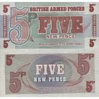 Великобритания 5 Пенсов Вооруженные силы 1972  UNC П2-197