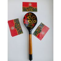 Ложка. Дерево. Лак. Ручная роспись