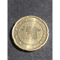 Эстония 20 евроцентов 2021