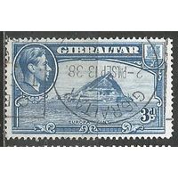Гибралтар. Король Георг VI. Западные скалы. 1938г. Mi#111.