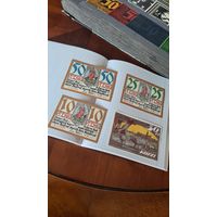 С 1 РУБЛЯ ! ЛОТ 4 ШТУКИ НОТГЕЛЬД ГЕРМАНИЯ 1921 ГОД