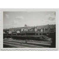 Общий вид на Смоленск со стороны железной дороги. Успенскийй кафедральный собор. Оккупация.