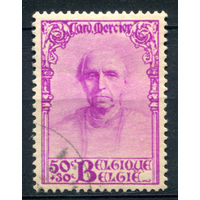 Бельгия - 1932г. - Дезире-Жозеф Мерсье, кардинал, философ, 50 с + 30 с - 1 марка - гашёная [Mi 334]. #2-Be-42-B-1