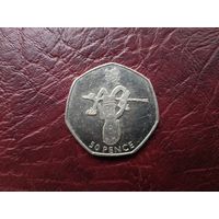 50 пенсов Великобритания 2011 г.