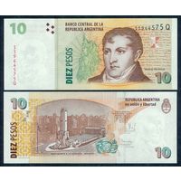 Аргентина 10 песо 2003 - 2015 год, UNC