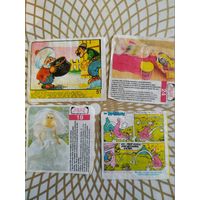 Вкладыши от жвачки.