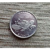 Werty71 Канада 5 центов 2017 150 лет Конфедерации Бобр