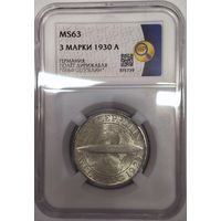 3 марки 1930 Цеппелин ms 63