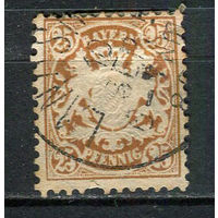 Королевство Бавария в составе Германской империи - 1881 - Герб 25Pf - [Mi.51] - 1 марка. Гашеная.  (Лот 18HF)-T41P9