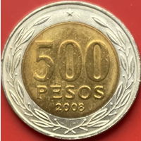 43-05 Чили 500 песо 2008 г.