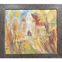 Матиевич О.Н. Пейзаж, картон, масло. Размер 35х39 см.