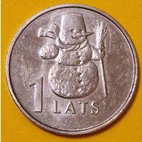 Латвия 1 лат 2007 Снеговик