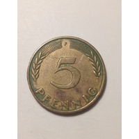 5 пфеннигов ФРГ 1969 год Ф