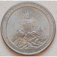 США 25 центов (квотер) 2012 D Hawaii Volcanoes Hawaii
