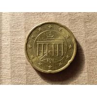 Германия 20 евроцентов, 2015"D". (-U-обм)