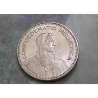 Швейцария 5 франков 2010 год брак