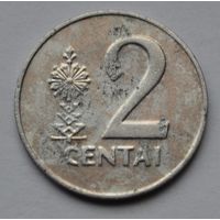 Литва, 2 цента 1991 г.