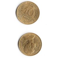 10 сантимов Франция 1979 год