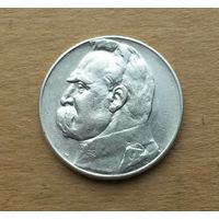 Польша, 5 злотых 1935 г., серебро 0.750, Юзеф Пилсудский