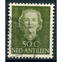 Нидерландские Антильские острова - 1950/79г. - королева Юлиана, 50 с - 1 марка - гашёная [Mi 24]. #3-WB-101-A-1