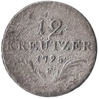 СВЯЩЕННАЯ РИМСКАЯ ИМПЕРИЯ ГЕРМАНСКОЙ НАЦИИ. 12 КРЕЙЦЕРОВ 1795 (F)- Халль (ГРАФСТВО ТИРОЛЬ). СЕРЕБРО. НЕЧАСТАЯ