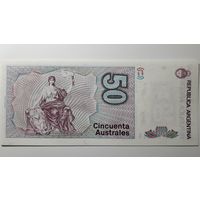 Аргентина, 50 аустралей 1986 г. Серия A. UNC.