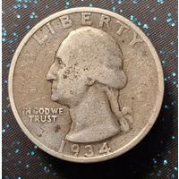 25 центов квотер 1934 сша распродажа коллекции
