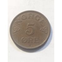 Норвегия 5 оре 1955