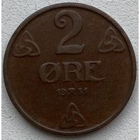 Норвегия 2 эре 1951 г.