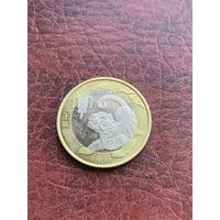 Китай 10 юаней 2022 год Тигра