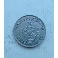Великобритания 1 шиллинг 1948 год для Шотландии шотландский лев на короне с IND: IMP: