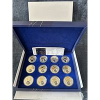 Комплект памятных монет Знаки зодиака. 2013. Рак, Лев, Дева, Весы, Скорпион, Стрелец, Козерог, Водолей,  Рыбы, Овен, Телец, Близнецы. Зодиаки. Гороскоп.