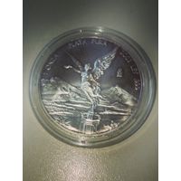 Монета Либертад,Мексика,серебро 999.9 проба,унция.2002 год.